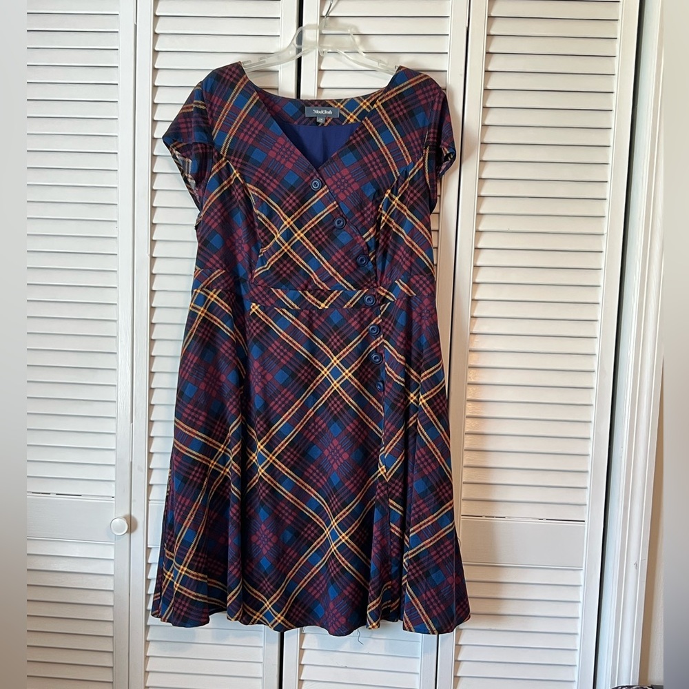Plaid ModCloth dress. Size 1x